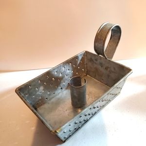 Galvanized Candle Holder